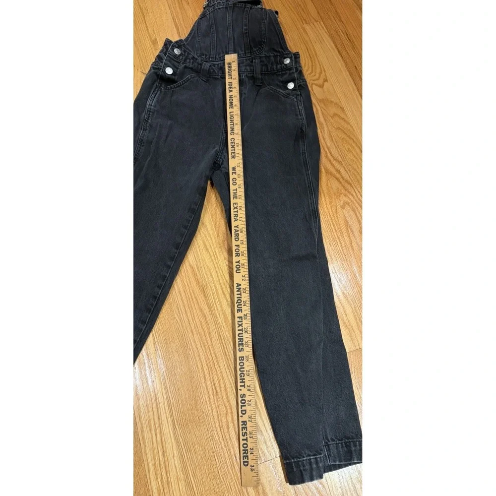 MADEWELL black denim bib jean overalls EXTRA SMALL tag 90s y2k retro - Picture 7 of 9